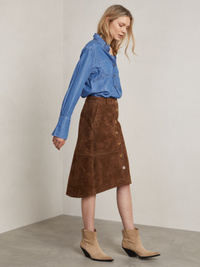 Jade Suede Skirt